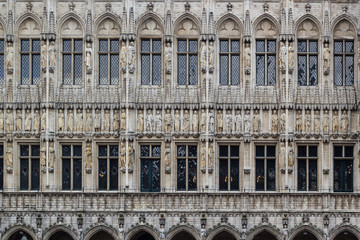 Fototapeta premium Facade of buildings in Grand Square in Brussels, Belgium
