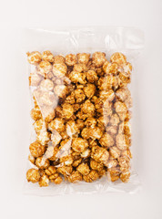 Popcorn in the plastic package