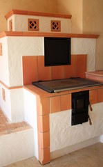 kachelofen mit kochblatte