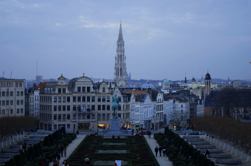 Fototapeta na wymiar Brussels city centre panorama
