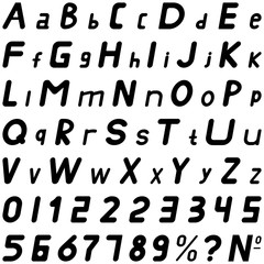 Black fonts soft and spoling style hand work for commerce use.