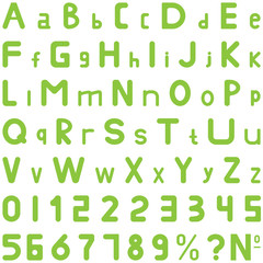 Green fonts soft style hand work for commerce use.