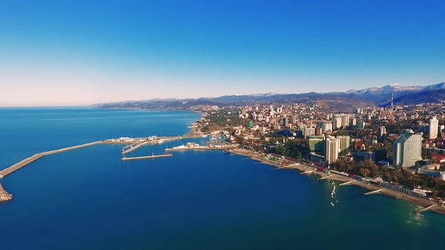 Aerial view of Sochi.