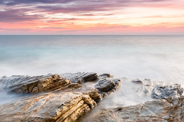 beautiful seascape in sunset