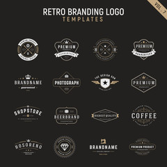 Fototapeta na wymiar retro vintage logo branding