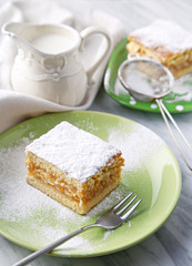 Apple pie piece on a plate 