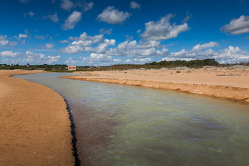 Beach in Belice, South coast of Sicily, Italy