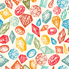 Seamless background with colorful diamonds pattern.