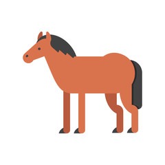 Vector flat style illustration of horse.