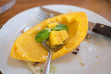 fresh mango cubes