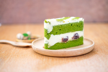 Japanese Matcha Green tea cake