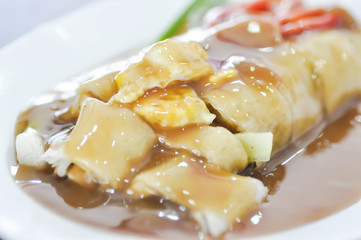 fresh spring roll or  Thai spring roll