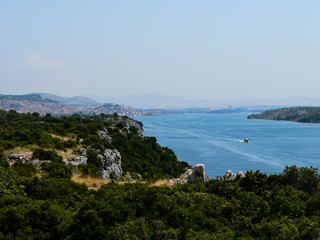Beautiful croatian hrvatian beach coast line