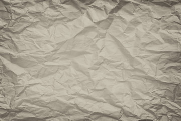 White crumpled paper background and texture, Wrinkled creased paper white abstract