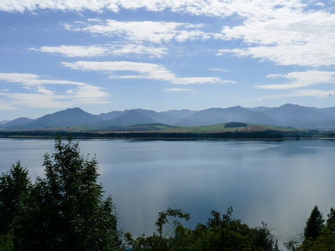 Landscape of Liptovska Mara lake and surrounding country © Michal