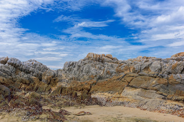 Beautiful rocks on beach