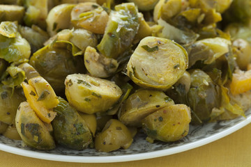  Moroccan dish with Brussels sprouts