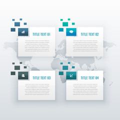 four steps options infographic template for business presentation or workflow layout diagram