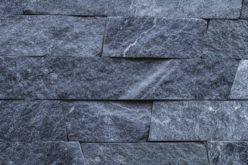 with pieces of slate wall