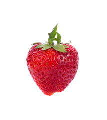 closeup strawberry isolated on white background