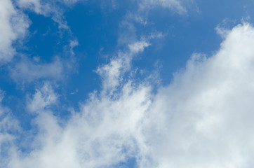 beautiful blue sky with gorgeous white clouds