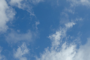 beautiful blue sky with gorgeous white clouds