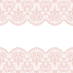 Lace border. Invitation card.