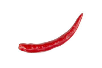red chili pepper isolated on a white background - clipping path.