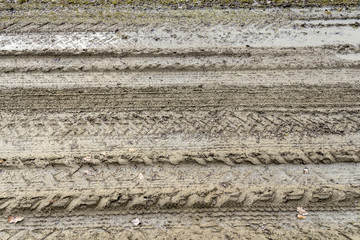 skidmarks on the ground