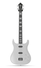 Obraz na płótnie Canvas electric bass guitar stock vector illustration
