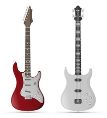 Fototapeta premium electric guitar stock vector illustration