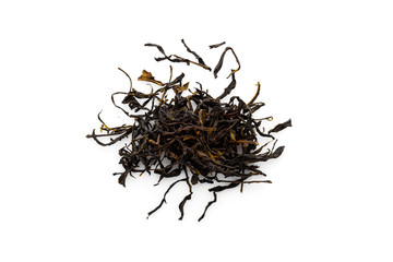 Fototapeta premium pile of raw chinese tea isolated on white