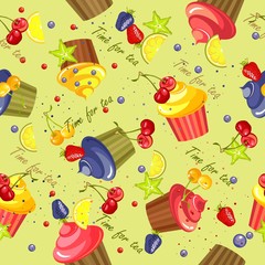 cupcake pattern seamless