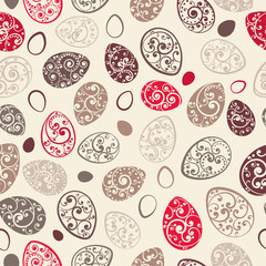 Seamless pattern of Easter eggs