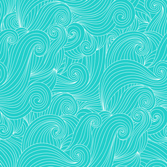 Seamless abstract pattern, waves background, wallpaper