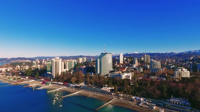 Aerial view of Sochi.
