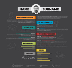 Vector minimalist cv / resume template