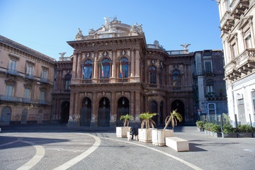 Obraz premium Bellini Theatre, Catania's Theatre, Sycylia