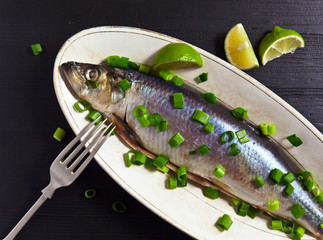 herring with green onion