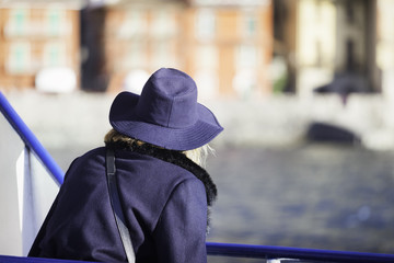 Gorgeous and classy woman in hat