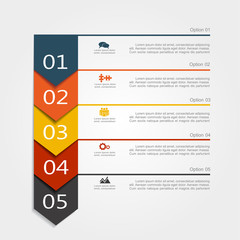 Infographic template with elements and icons. Vector illustration.