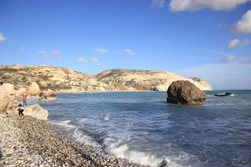 View of the beautiful sea in Cyprus