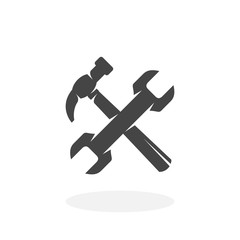 Tools or repair Icon. Vector logo on white background