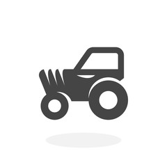Tractor Icon. Vector logo on white background