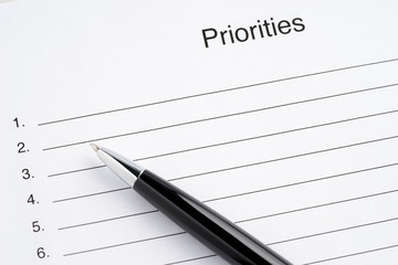 Close-up blank list
