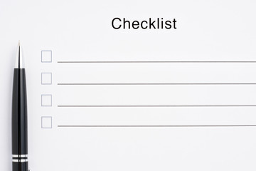 Checklist close-up
