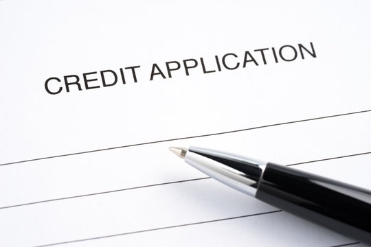 Blank credit application form