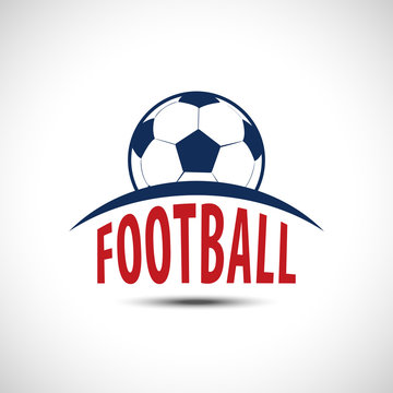 Color Football Emblem Vector icon. Soccer ball Icon.