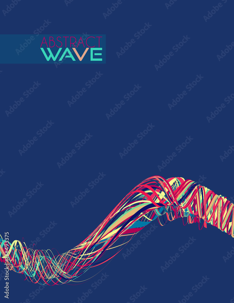 Poster Abstract color wave. Simple vector graphic design