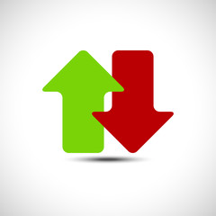 Up and Down Arrow Icon. Vector Icon Illustration.